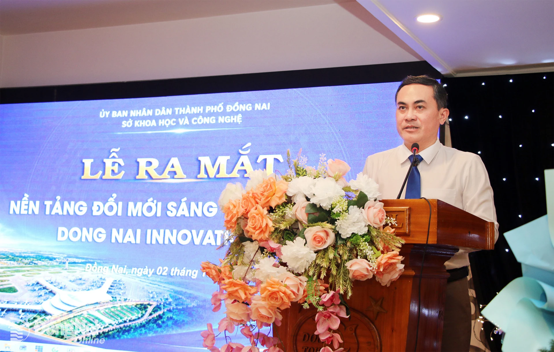 Le Truong Son, Member of the CPC’s Standing Committee, Vice Chairman of the Dong Nai City People’s Committee, speaks at the launch ceremony. Photo: Hai Quan