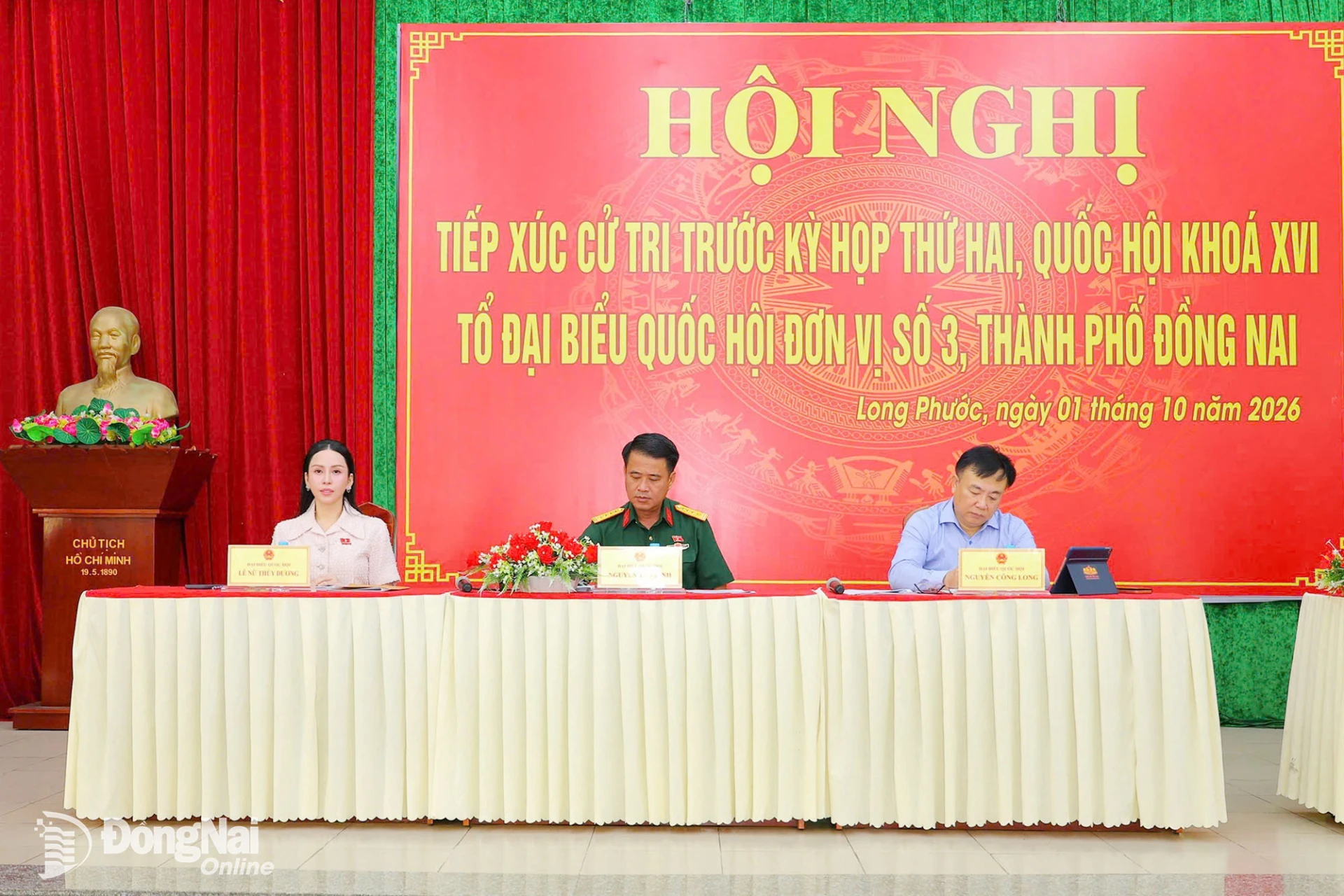 Tổ đại biểu Quốc hội đơn vị số 3, Đoàn Đại biểu Quốc hội thành phố Đồng Nai tiếp xúc cử tri xã Long Phước và Phước Thái. Ảnh: Nguyệt Hà
