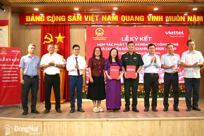 Phường Hố Nai và Viettel Đồng Nai ký kết hợp tác phát triển khoa học, công nghệ và chuyển đổi số