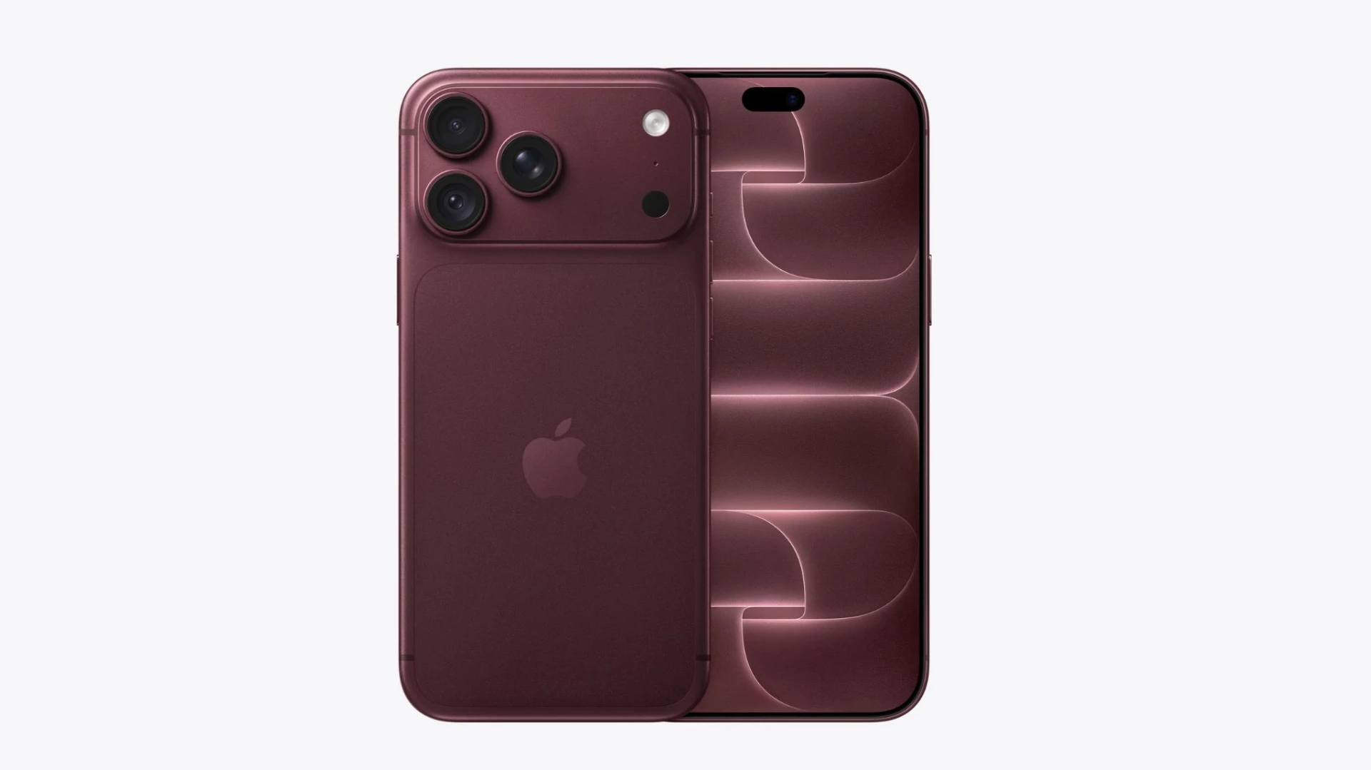 Dòng iPhone 18 Pro trong màu Đỏ Burgundy. Ảnh: Apple