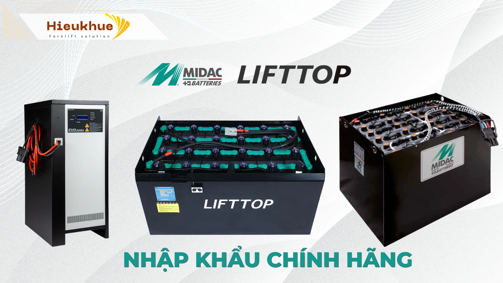 Ắc quy xe nâng đa dạng thương hiệu tại Hiếu Khuê.