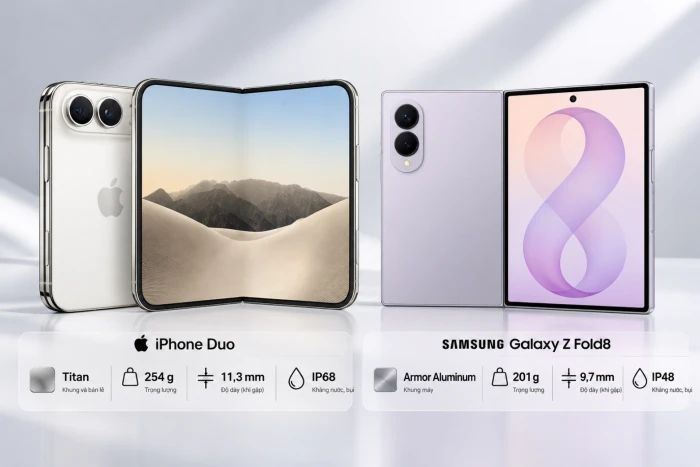 iPhone Duo và Galaxy Z Fold8: Hai cách tiếp cận điện thoại gập cao cấp
