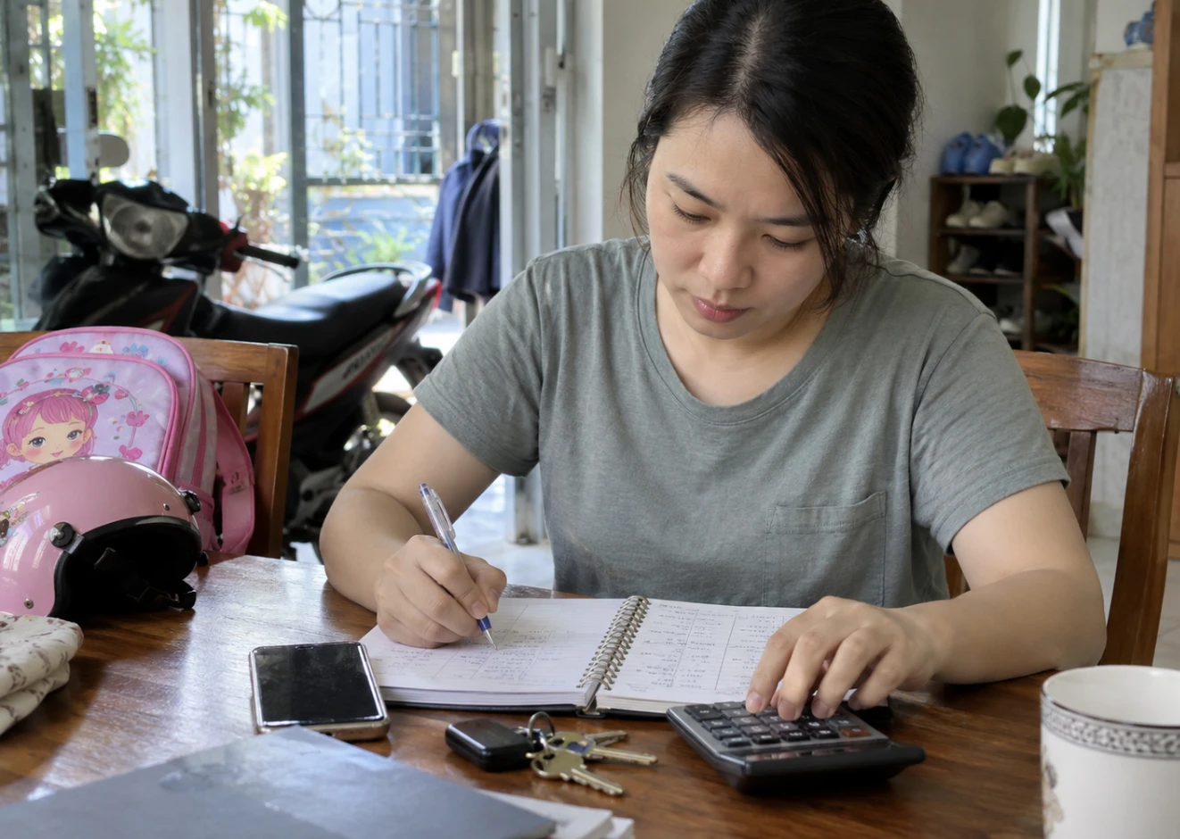 Liệt kê lịch đưa đón trong tuần giúp gia đình tính chính xác hơn chi phí đi lại hằng tháng.