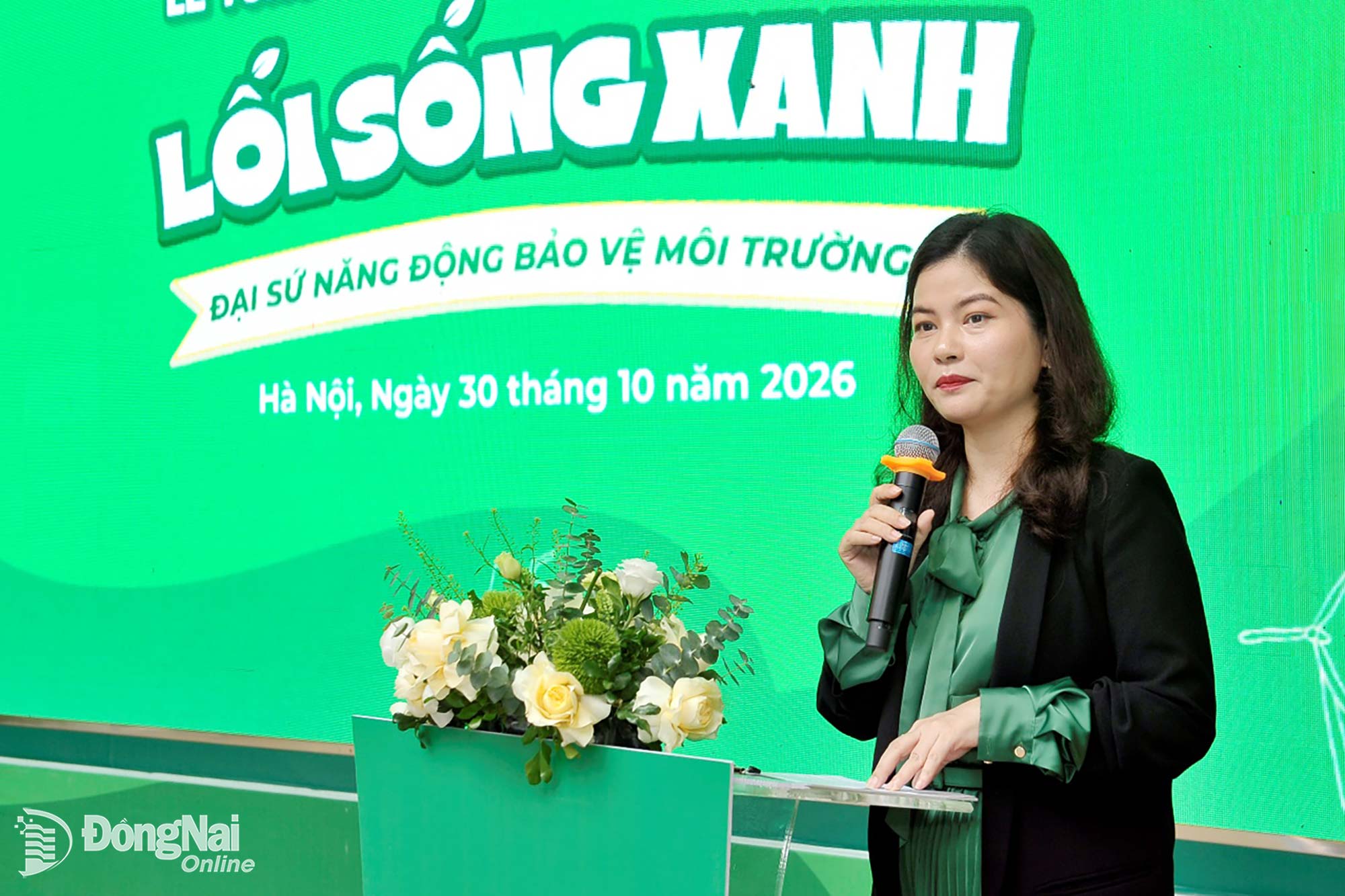 Bà Lê Thị Hoài Thương, Giám đốc Đối ngoại Nestlé Việt Nam phát biểu tại sự kiện.


