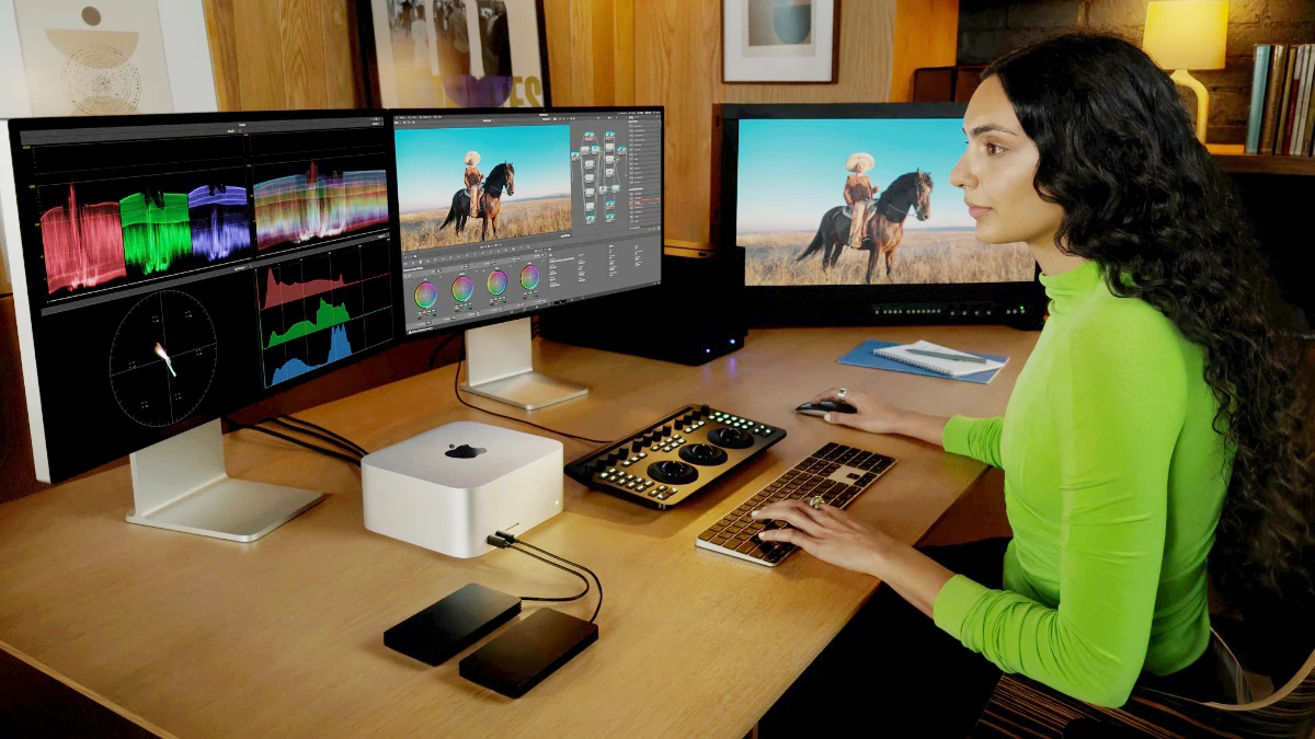 Mac Studio tối ưu cho AI, lập trình và sáng tạo nội dung.