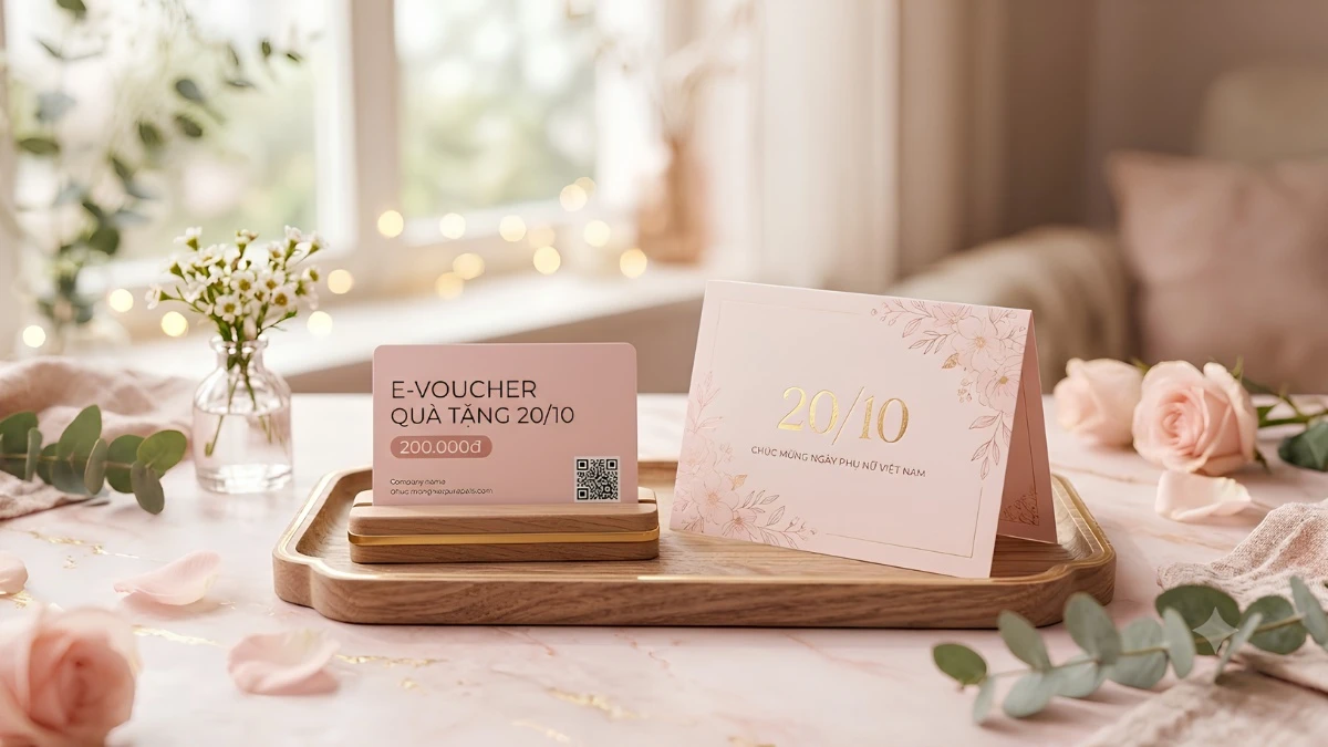 Xu hướng tặng E-voucher làm quà 20/10 cho nhân viên.