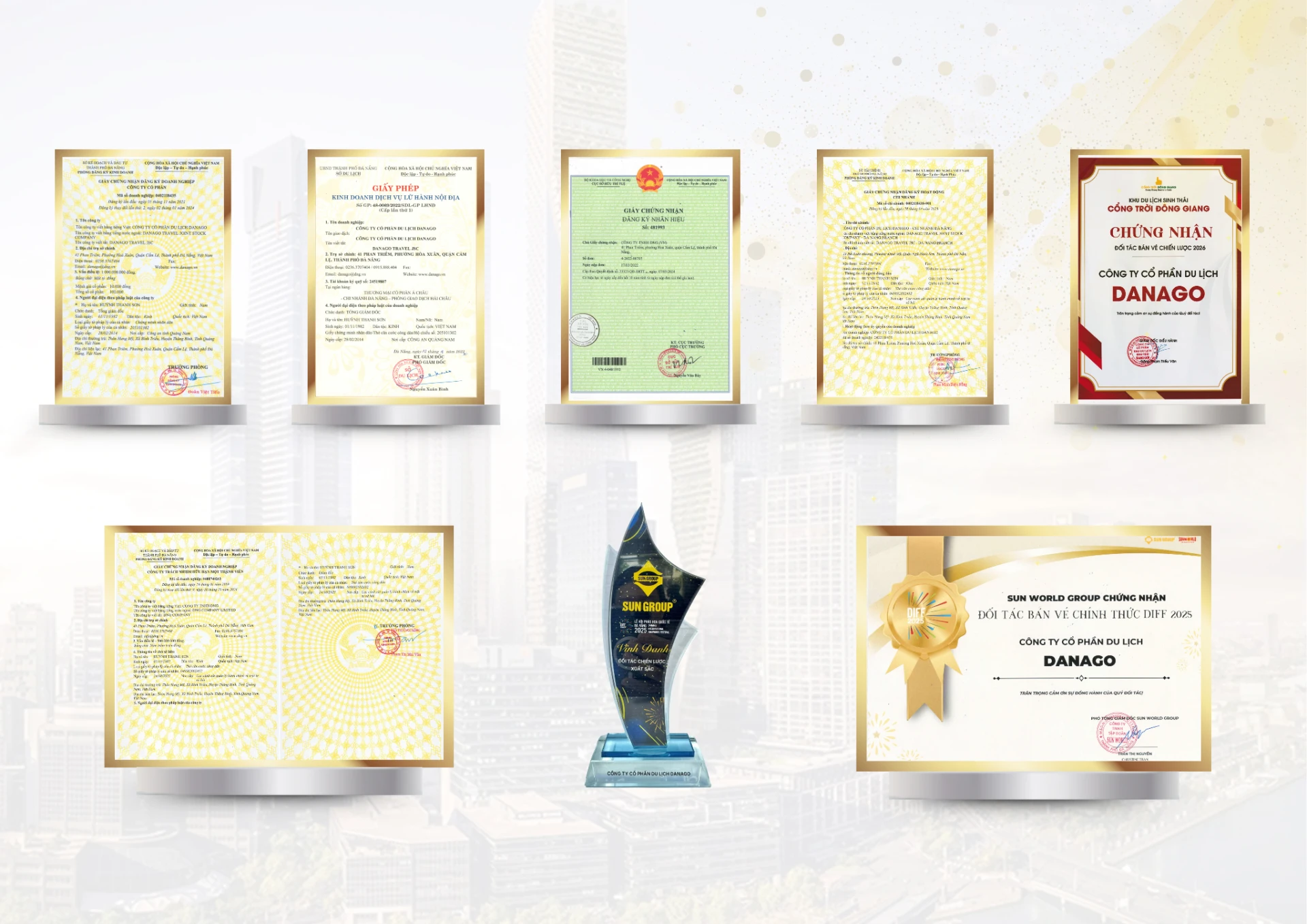 Hệ thống pháp lý minh bạch giúp DANAGO khẳng định sự uy tín trên thị trường lữ hành.