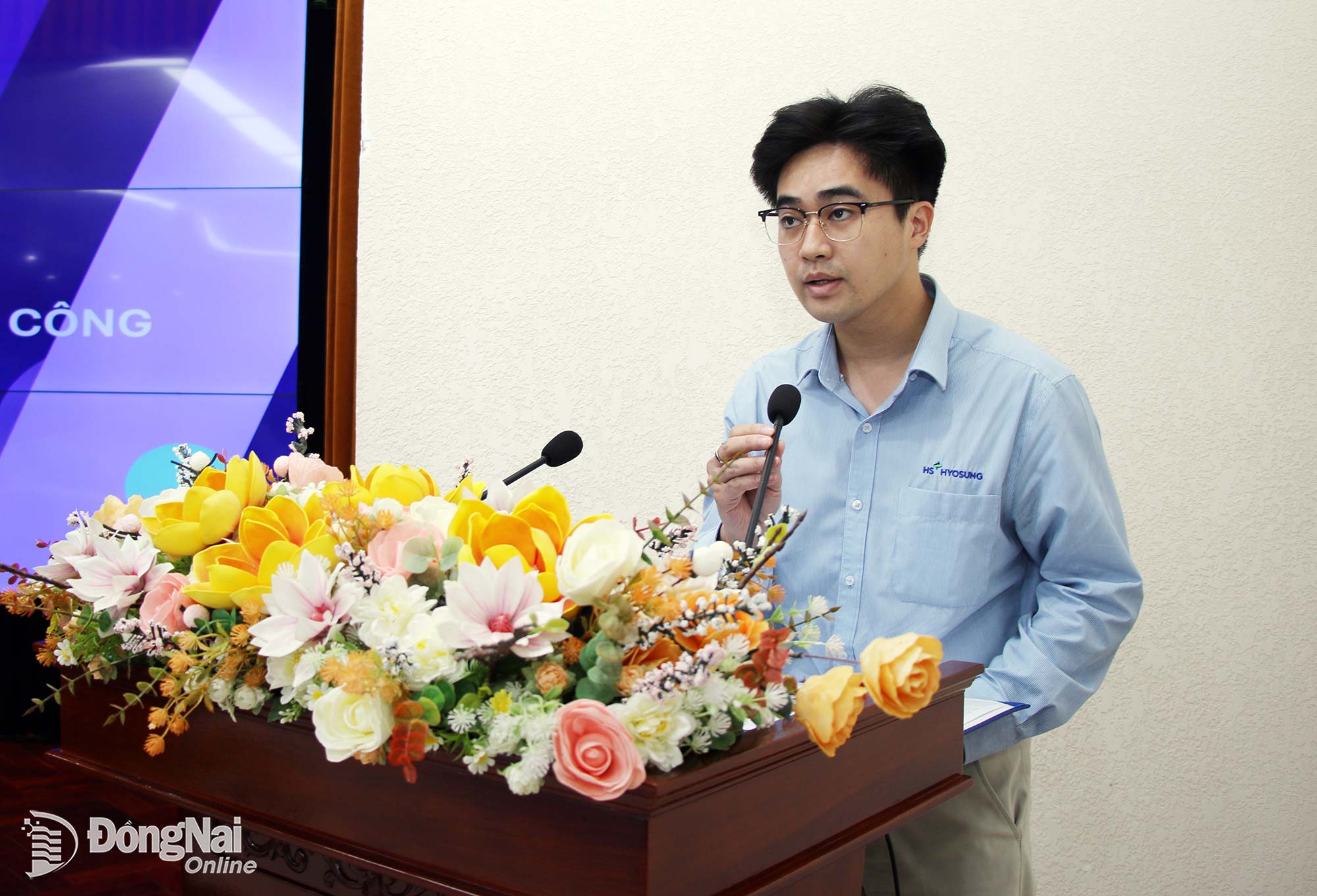 Đại diện doanh nghiệp ở Đồng Nai chia sẻ tại hội thảo. Ảnh: Hải Quân