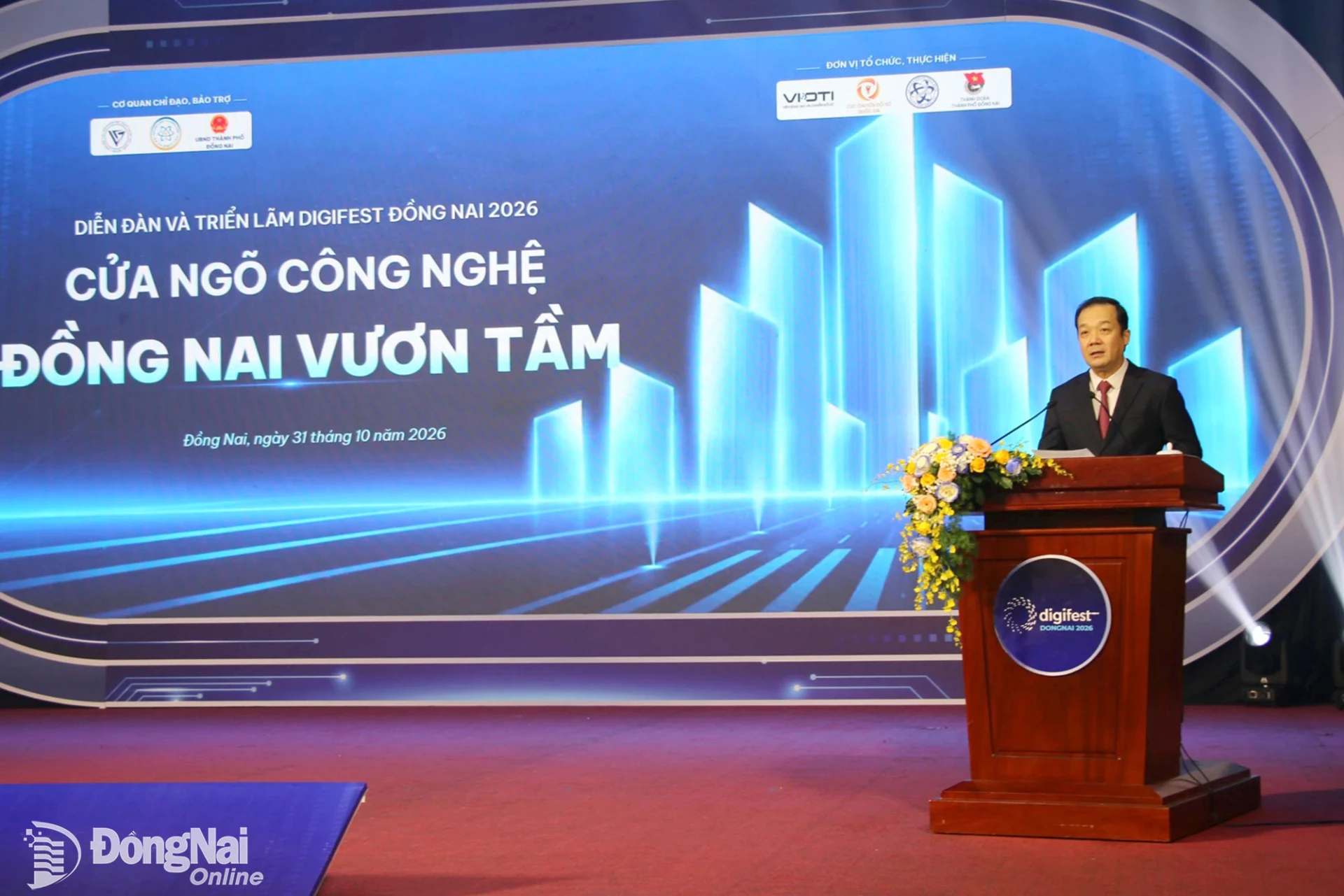 Thứ trưởng Bộ Khoa học và Công nghệ Phạm Đức Long phát biểu tại chương trình. Ảnh: Hải Quân
