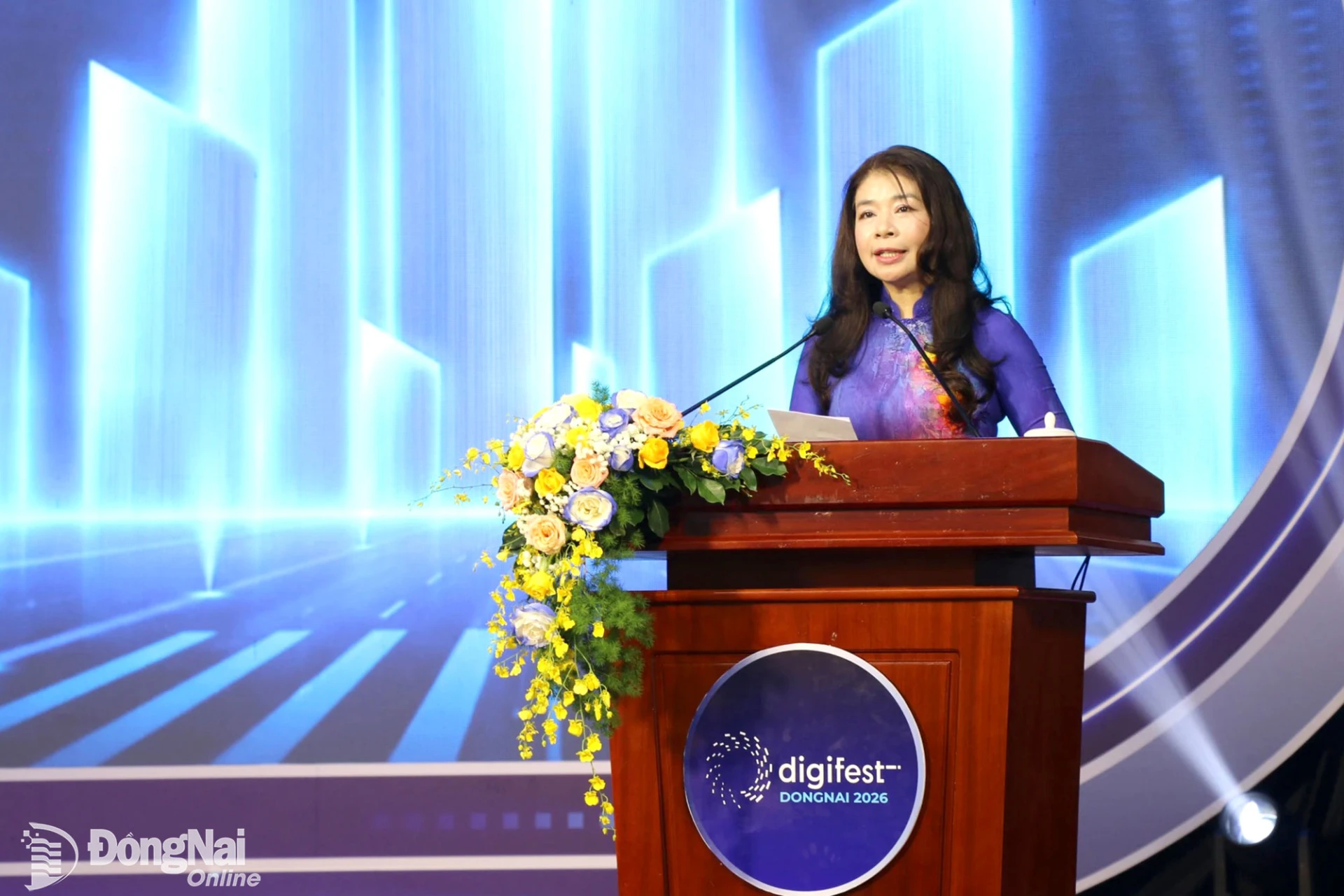 Phó Chủ nhiệm Văn phòng Quốc hội Lê Thu Hà phát biểu tại chương trình. Ảnh: Hải Quân
