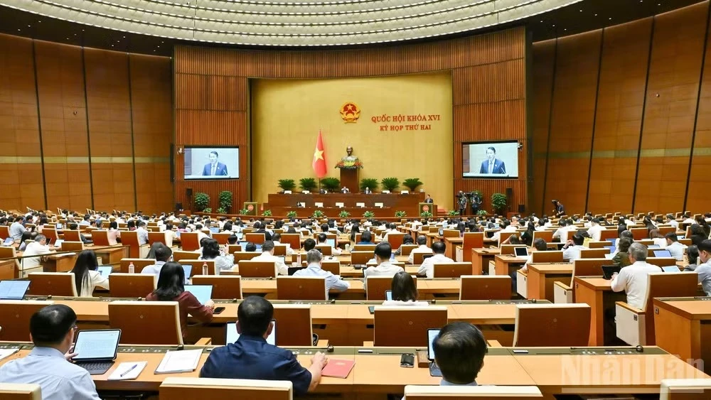 Quốc hội họp sáng 26/10. (Ảnh: THỦY NGUYÊN)
