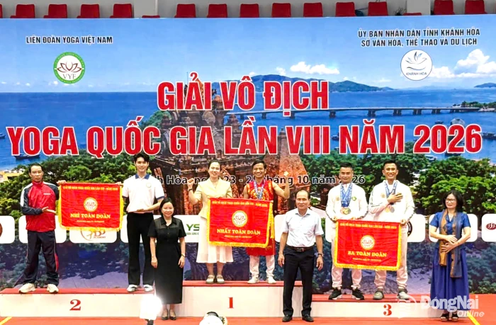 Thành phố Đồng Nai xếp nhì toàn đoàn Giải vô địch Yoga quốc gia năm 2026