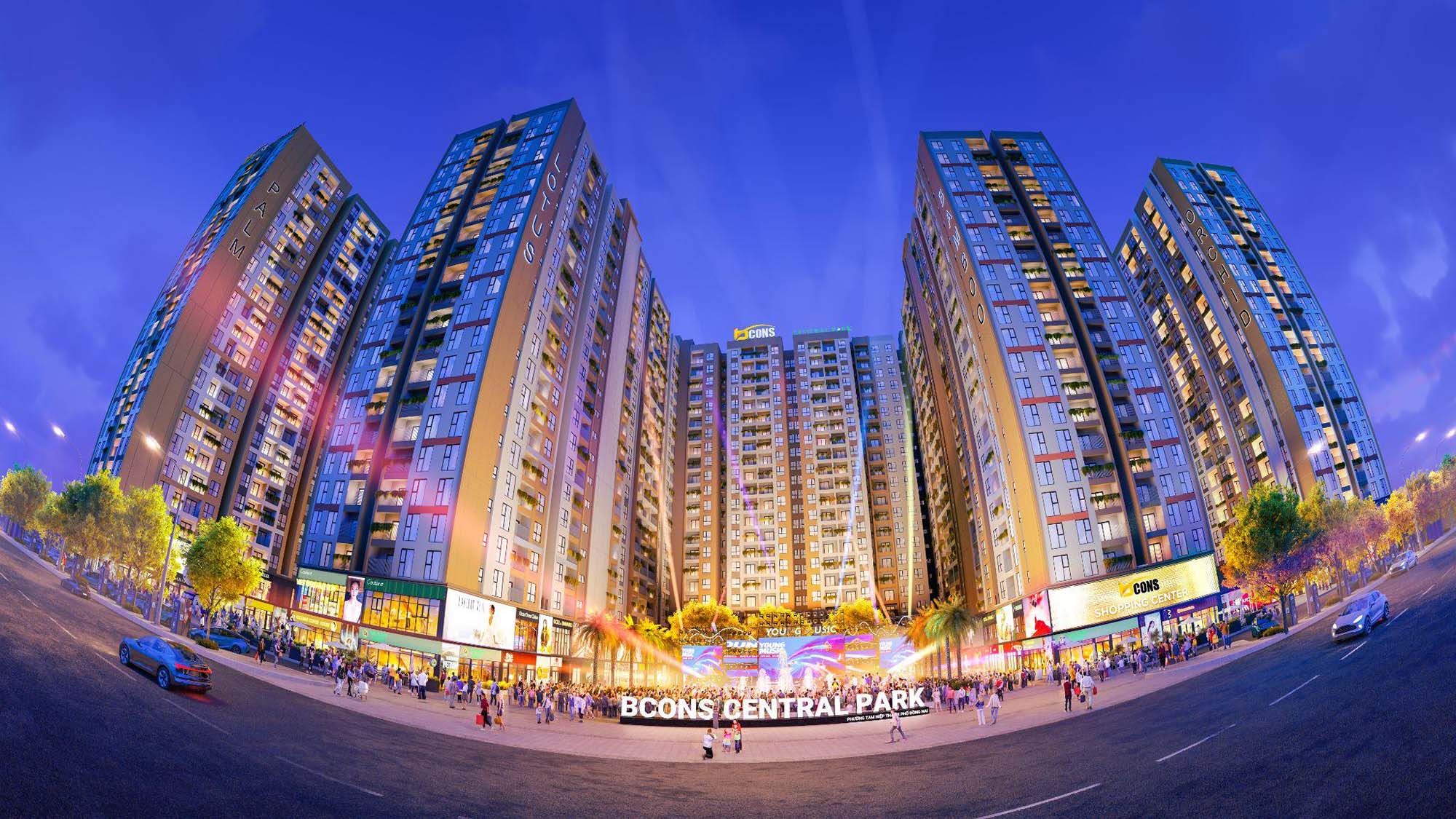 Bcons Central Park là dự án đầu tiên của CĐT Bcons tại Đồng Nai, hiện đang ưu đãi lãi suất trần 6.9% trong 4 năm đầu.

