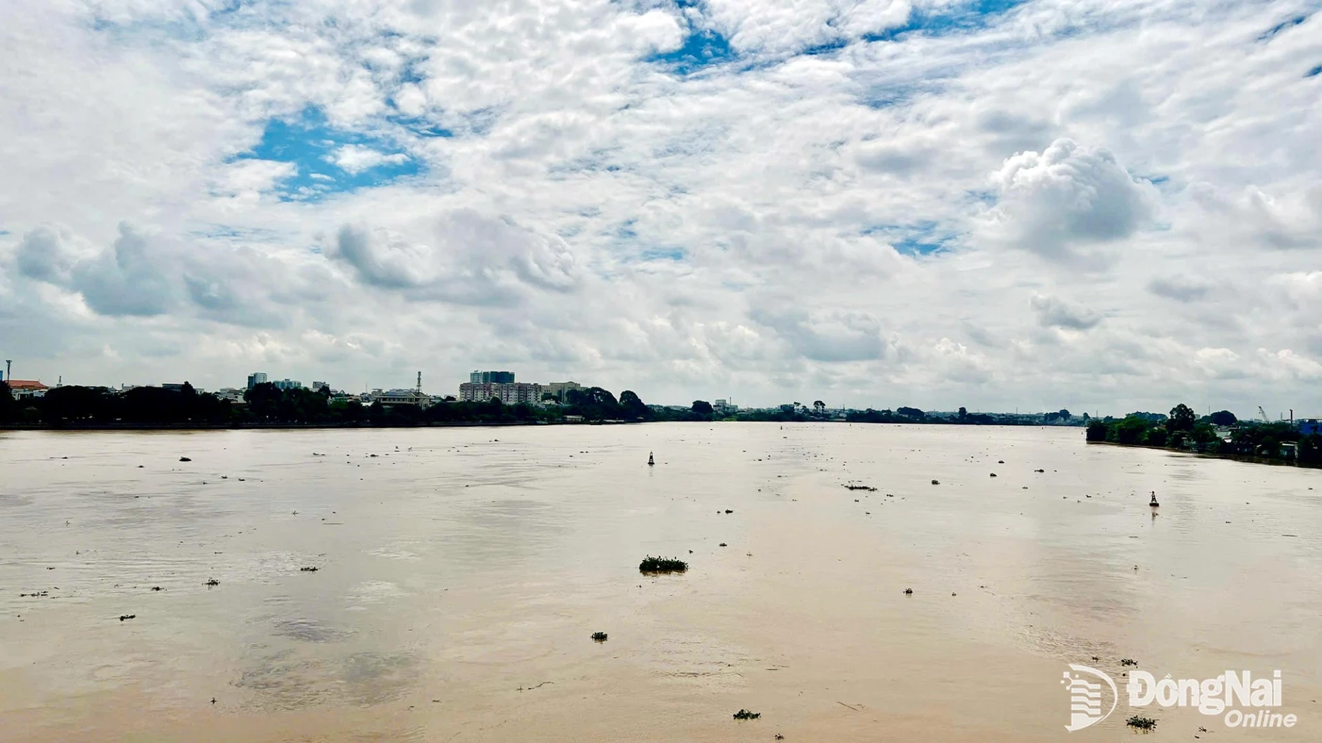 Mực nước tại hạ lưu sông Đồng Nai đang tiếp tục lên cao do triều cường. Ảnh minh họa: Kim Liễu