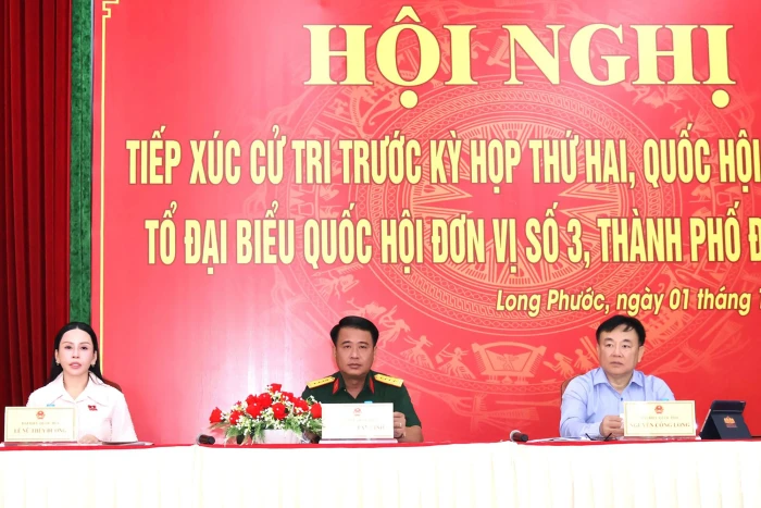 Tổ đại biểu Quốc hội đơn vị số 3, thành phố Đồng Nai tiếp xúc cử tri xã Long Phước và Phước Thái
