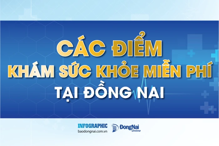 [Infographic] Danh sách các điểm khám sức khỏe miễn phí tại Đồng Nai