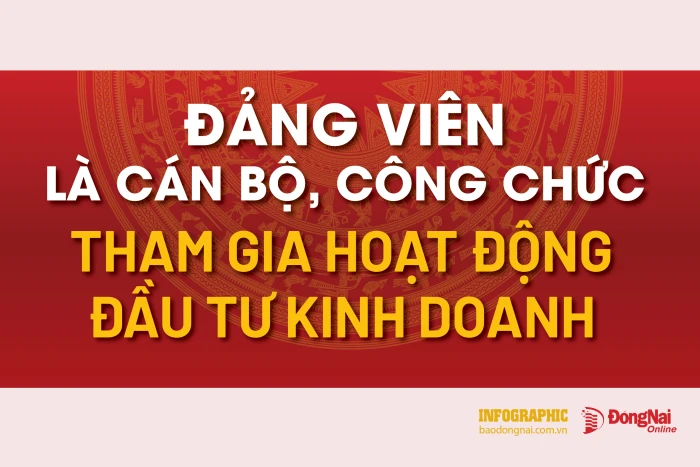 [Infographic] Quyền tham gia hoạt động đầu tư kinh doanh của đảng viên là cán bộ, công chức