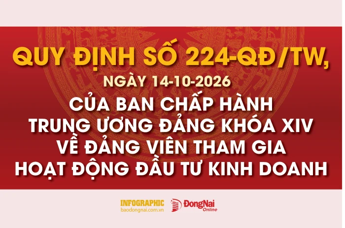 [Loạt Infographic] Quy định số 224-QĐ/TW về đảng viên tham gia hoạt động đầu tư kinh doanh