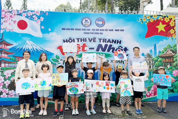 Thiếu nhi Đồng Nai - Nhật Bản cùng lan tỏa thông điệp sống xanh qua tranh vẽ