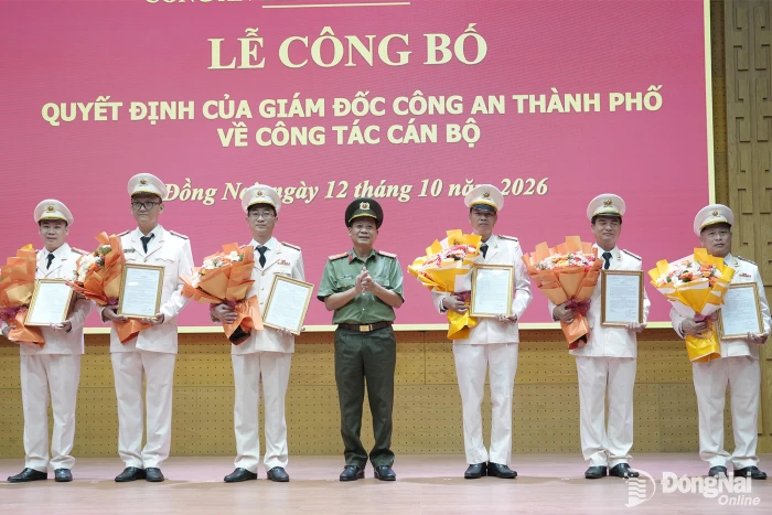 Công an thành phố Đồng Nai điều động công tác đối với lãnh đạo cấp phòng
