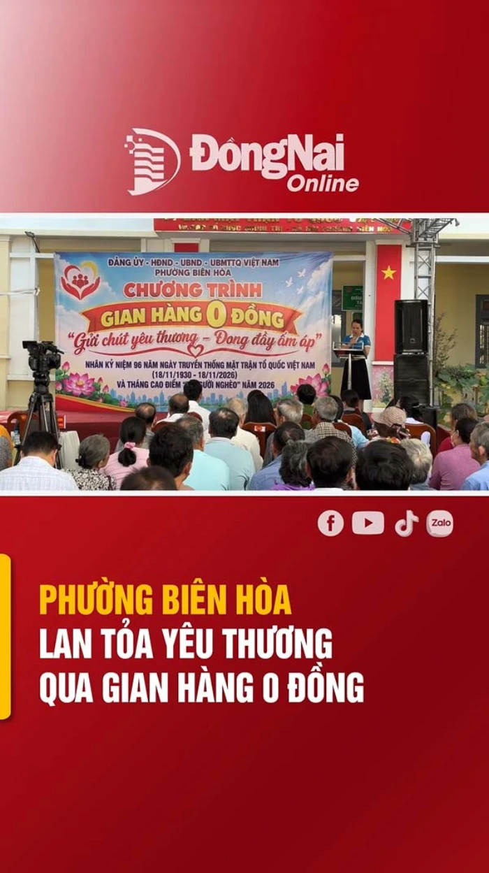 [Short Video] Phường Biên Hòa lan tỏa yêu thương qua Gian hàng 0 đồng