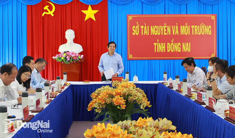 Phó chủ tịch UBND tỉnh Nguyễn Sơn Hùng phát biểu chỉ đạo tại buổi làm việc