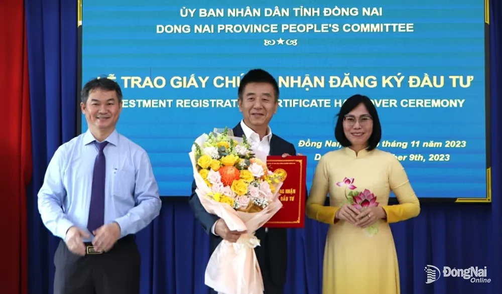 Công ty TNHH Công nghệ Jiawei (Trung Quốc) nhận giấy chứng nhận đầu tư