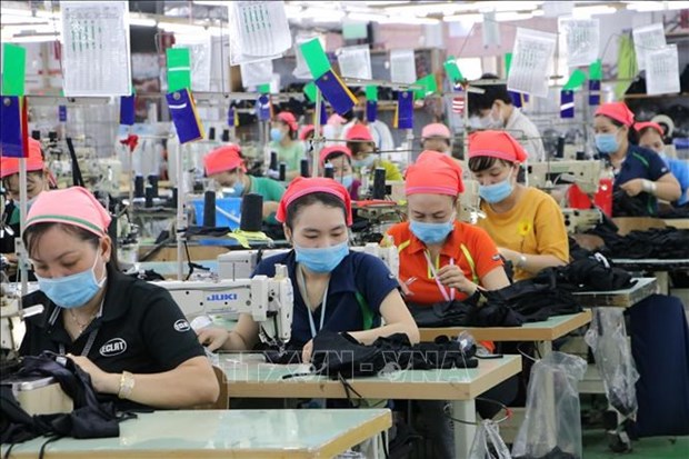 Workers at a garment company in the southern province of Dong Nai. (Photo: VNA)
