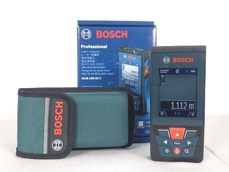 Máy đo khoảng cách Laser Bosch GLM 100-25C tia đỏ tại THB Việt Nam.