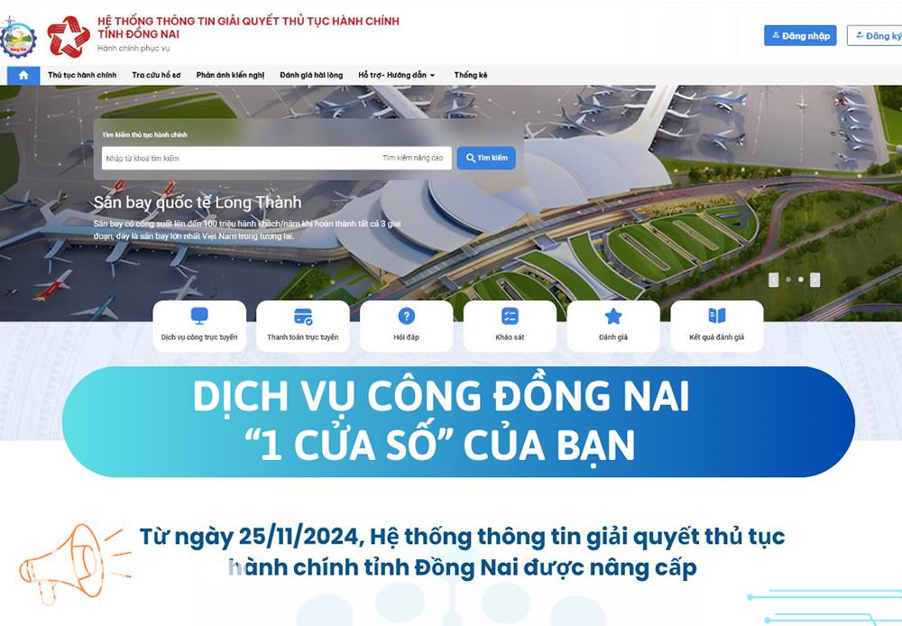 Phiên bản nâng cấp của hệ thống thông tin giải quyết thủ tục hành chính của tỉnh với giao diện và nhiều tính năng mới sẽ chính thức vận hành từ ngày 25-11. Ảnh: Sở Thông tin và truyền thông