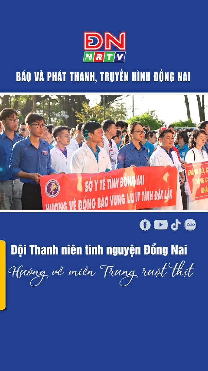Đội thanh niên tình nguyện Đồng Nai hướng về miền Trung ruột thịt