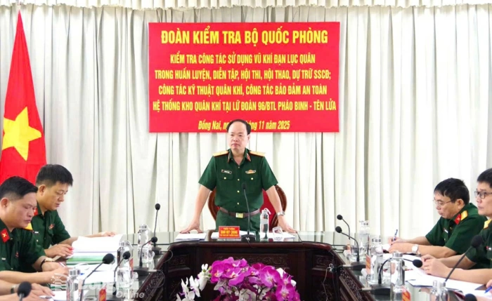 Đoàn công tác của Bộ Quốc phòng kiểm tra tại Đồng Nai