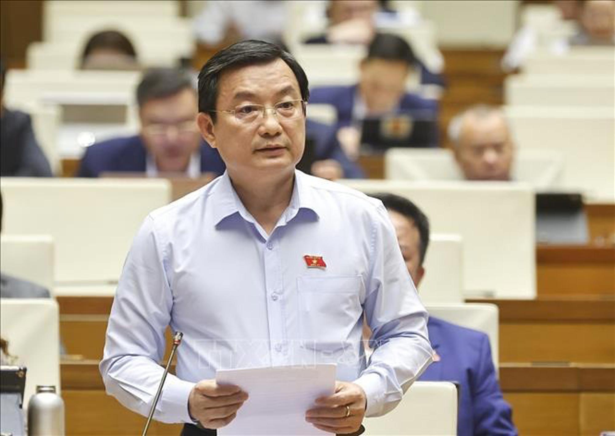 Đại biểu Quốc hội TP Hồ Chí Minh Phạm Trọng Nhân phát biểu. Ảnh: Doãn Tấn/TTXVN