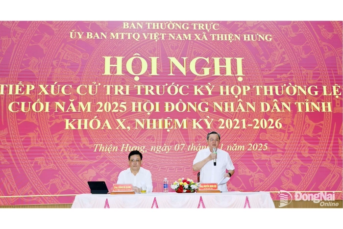 Đại biểu HĐND tỉnh tiếp xúc cử tri xã Thiện Hưng