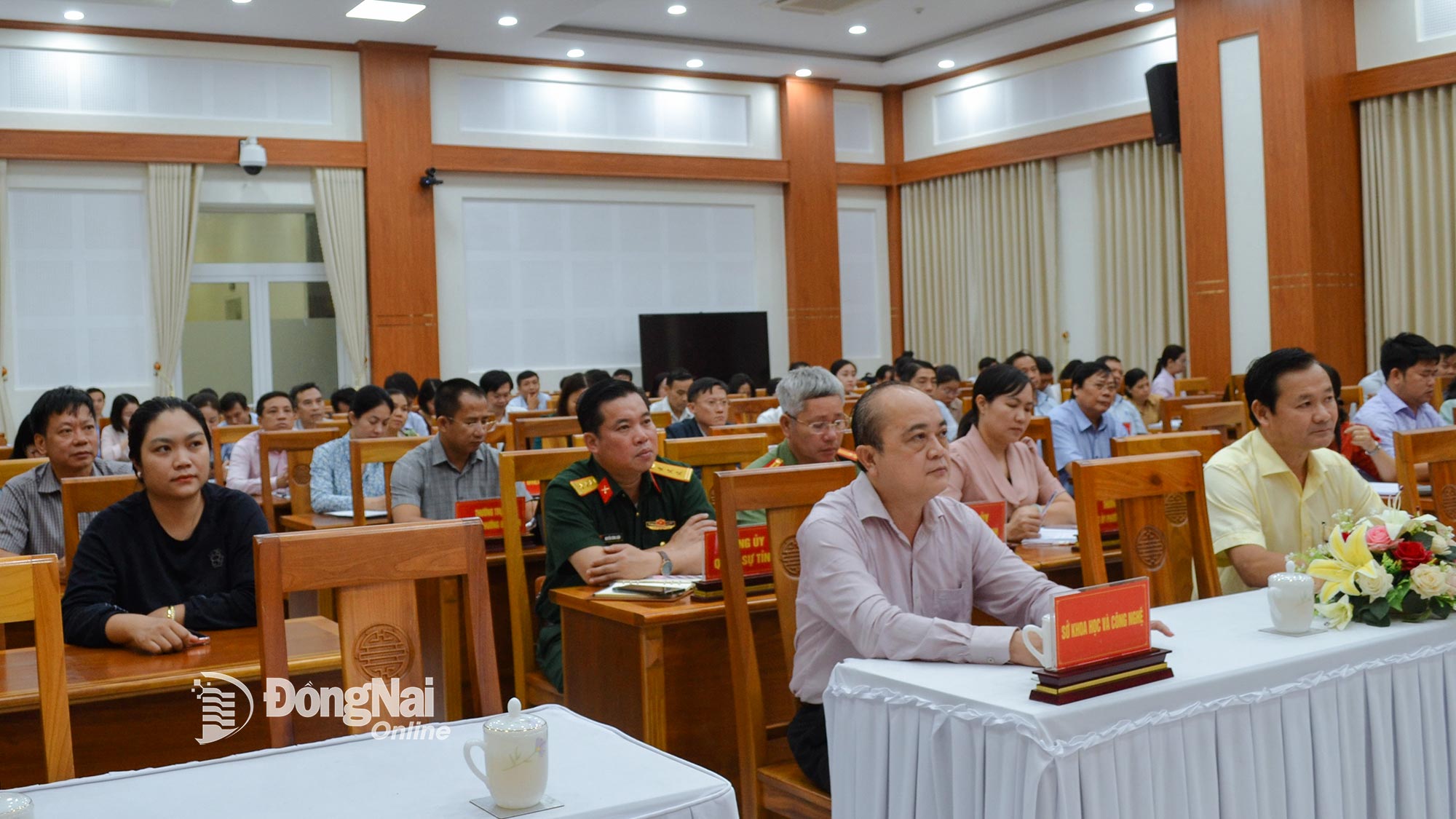 Các đại biểu dự hội nghị tại điểm cầu Tỉnh ủy Đồng Nai. Ảnh: Phương Hằng