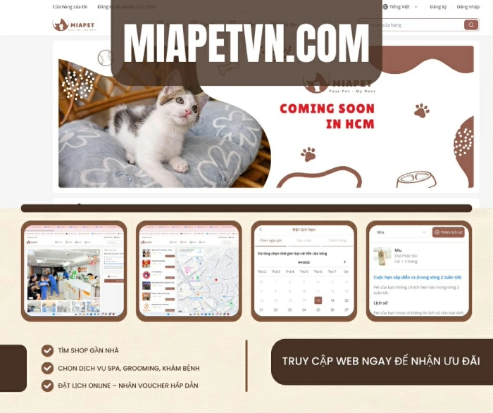 MIAPET - Kết nối người yêu thú cưng và dịch vụ uy tín TP.HCM