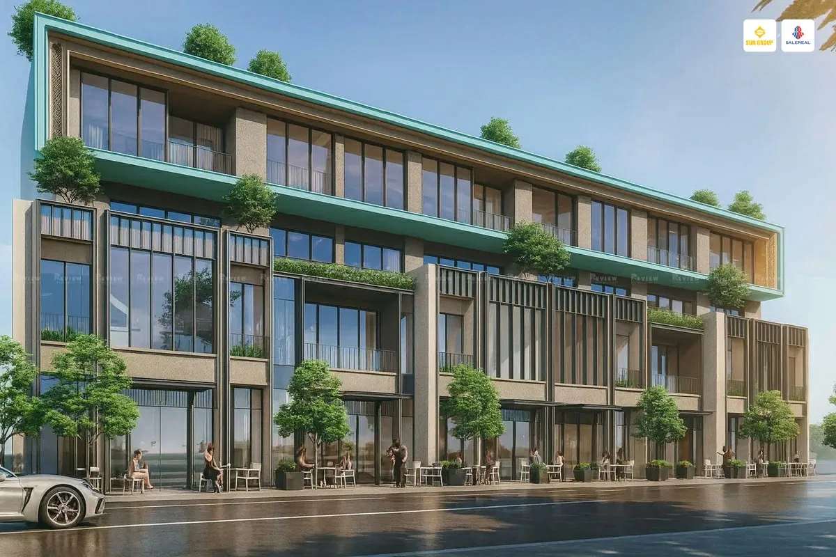 Phối cảnh thiết kế shophouse Sun Group Nha Trang.
