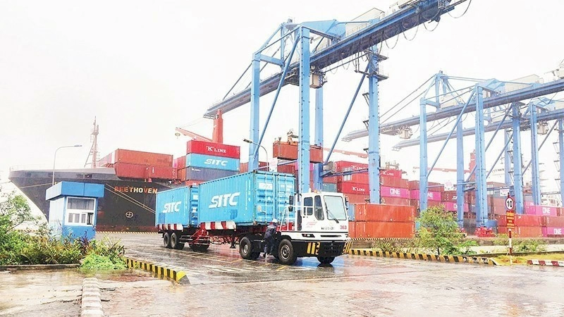 Cargo handling at Cat Lai Port, Thu Duc City, Ho Chi Minh City