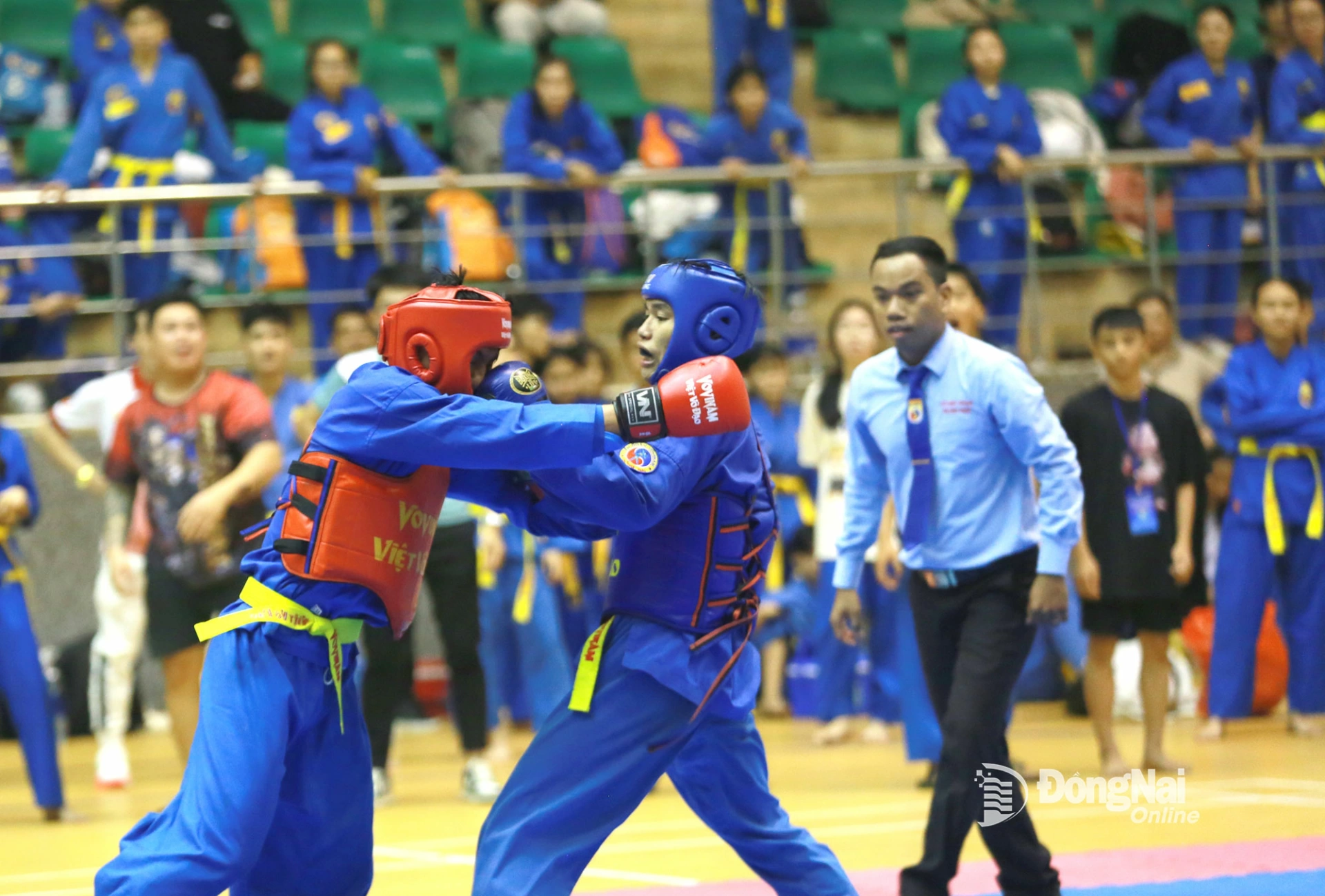 Trận chung kết nội dung cuối cùng tại giải. Ảnh: Huy Anh