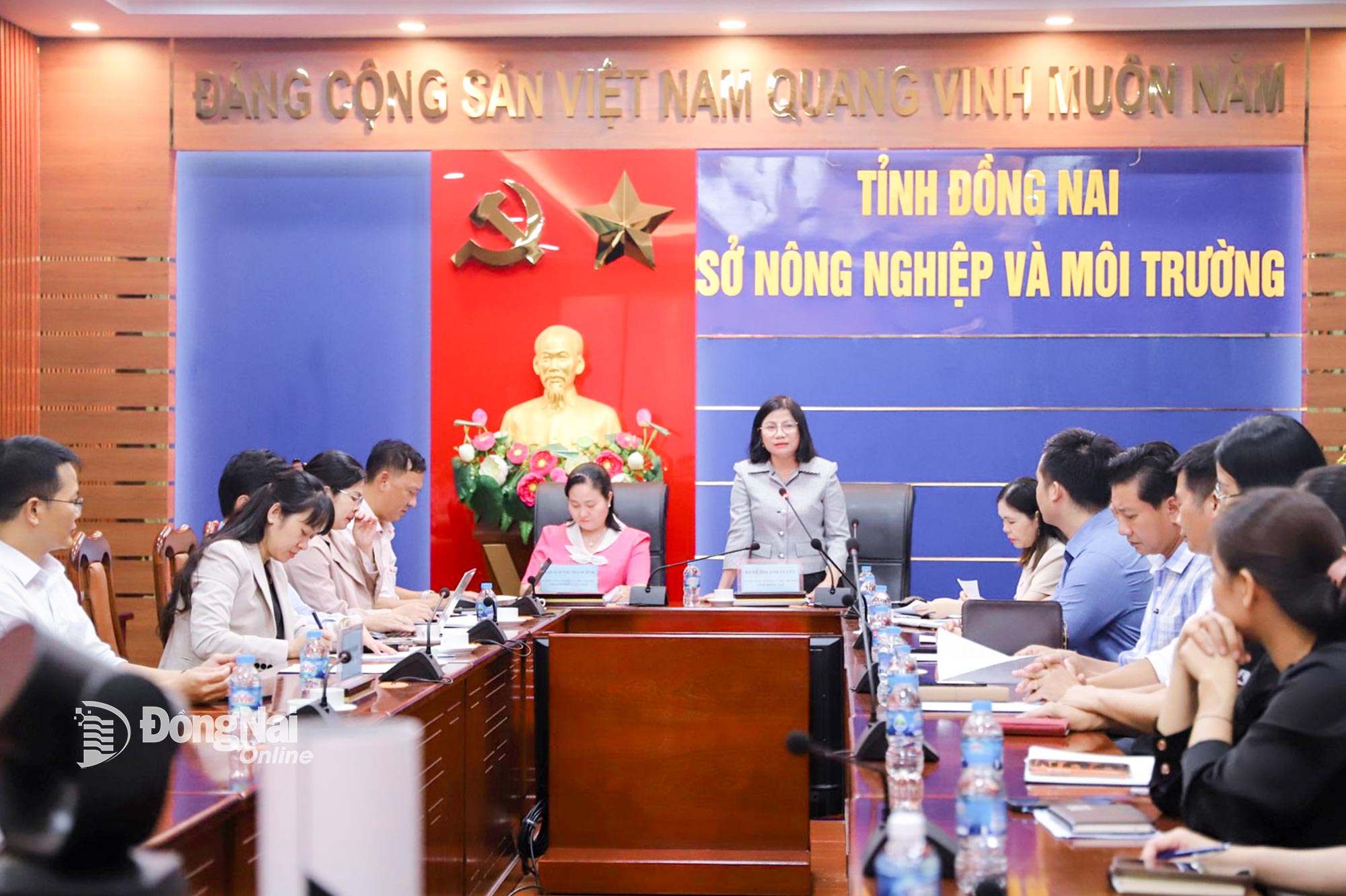Le Thi Anh Tuyet, Deputy Director of the Department of Agriculture and Environment of Dong Nai province, speaks at the signing ceremony. Photo: B.Nguyen

