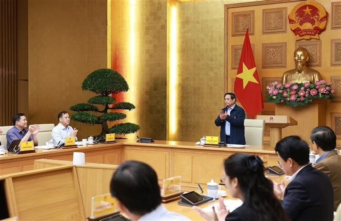 Prime Minister Pham Minh Chinh speaks at the conference on developing a data exchange in Vietnam on November 1, 2025 (Photo: VNA)