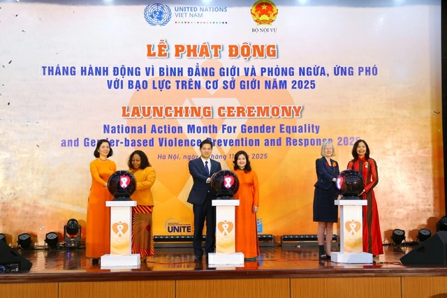 The launching ceremony of the 2025 national action month for gender equality and gender-based violence prevention and response took place in Ha Noi on November 11.