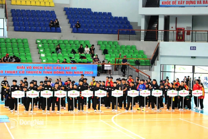 29 đơn vị tranh tài Giải vô địch các Câu lạc bộ Võ thuật cổ truyền tỉnh Đồng Nai