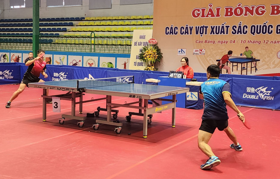 Trận chung kết đơn nam giuaw giữa Nguyễn Anh Tú (Hà Nội) và Đinh Hoàng Anh (CLB Hà Nội T&T)