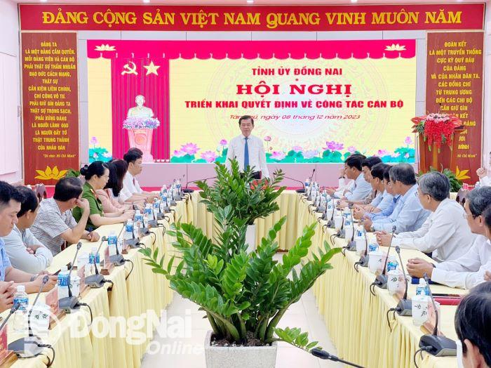 Bí thư Tỉnh ủy Nguyễn Hồng Lĩnh phát biểu tại hội nghị- Ảnh Long Lợi