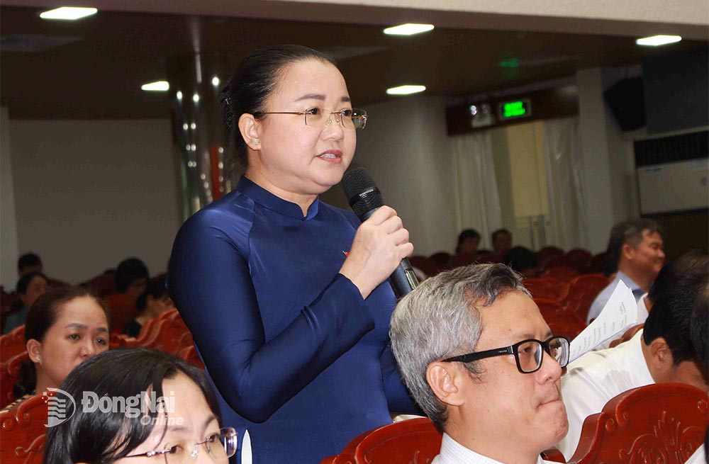 Đại biểu Võ Thị Xuân Đào đặt câu hỏi chất vấn
