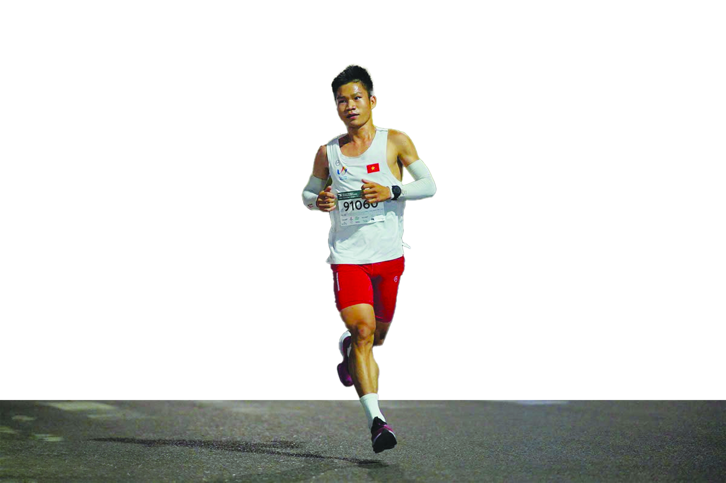 Vận động viên Lý Phi Hải tham gia
một giải marathon. Ảnh: NVCC