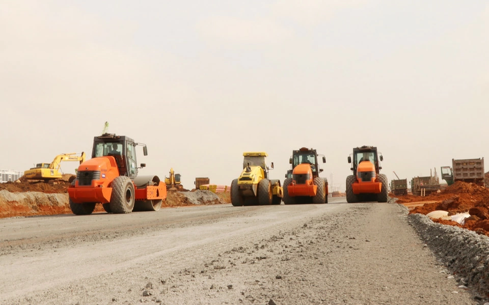 Construction of the internal airport transport system at Long Thanh Airport. (Photo: VNA)