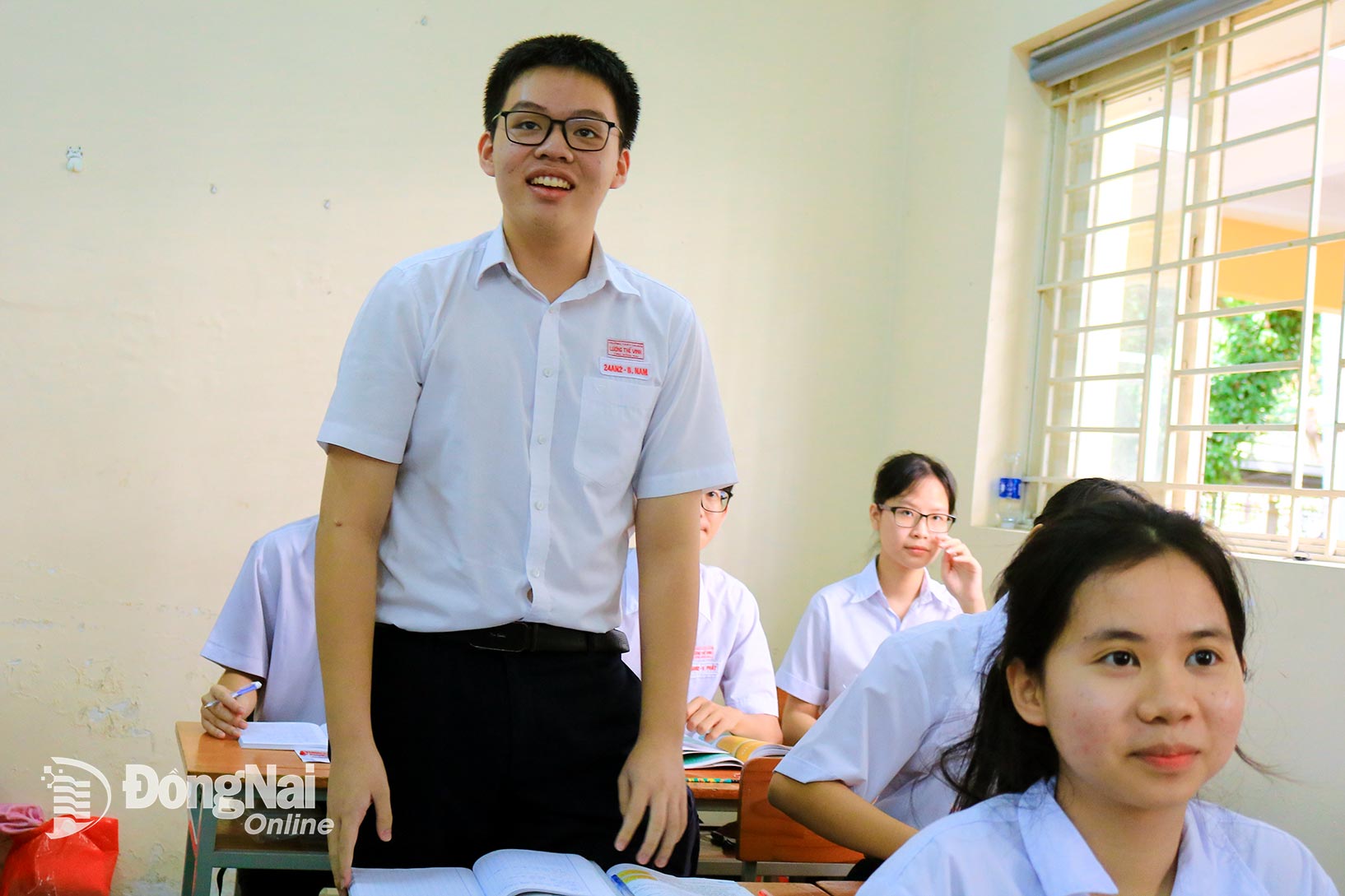 Bao Nam is an active student in class. Photo: Minh Hanh