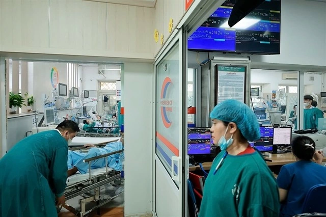 The emergency ward at Bach Mai Hospital, Hanoi. (Photo: VNA)
